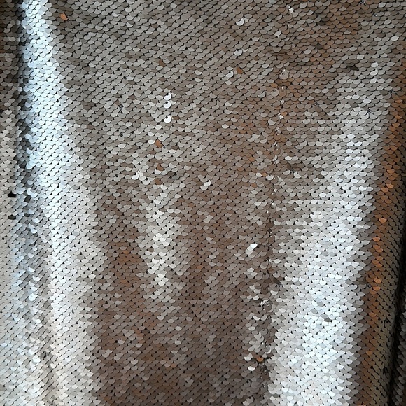 Banana Republic Pewter Sequin Layered Spaghetti Strap Mini Dress Size 6 - Picture 6 of 16